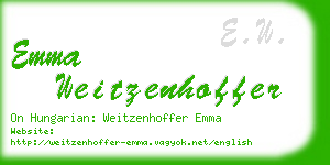 emma weitzenhoffer business card